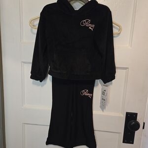 Puma Kids Black and Pink Matching Set